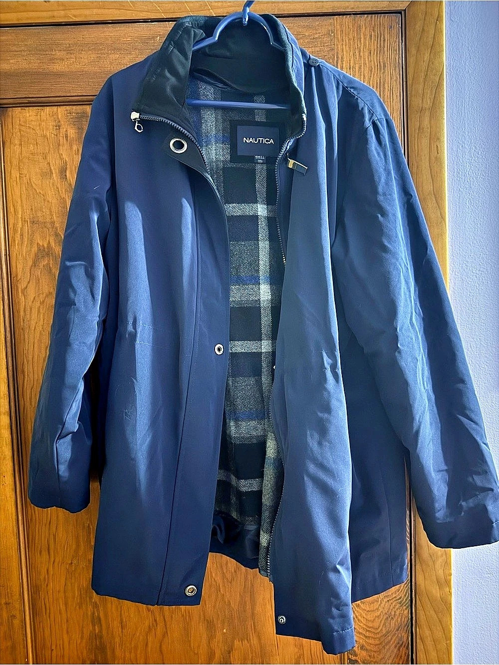 Nautica Plaid-Lined Jacket